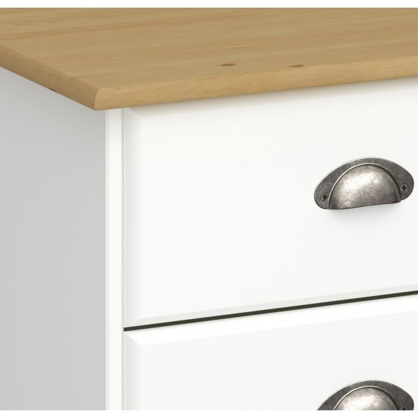 Nola Nachttisch - Weiß/Beige Nola Nachttisch - Weiß/Beige