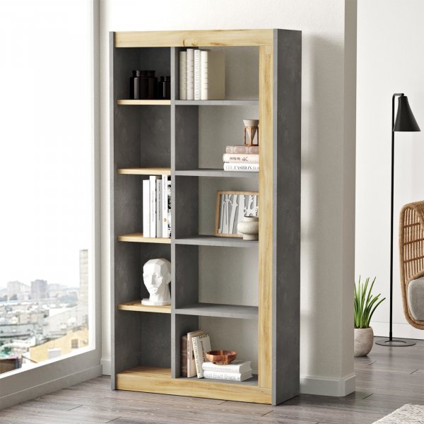 Luvio Bücherregal 23 - Eiche/Silber Luvio Bücherregal 23 - Eiche/Silber