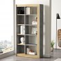 Luvio Bcherregal 23 - Eiche/Silber