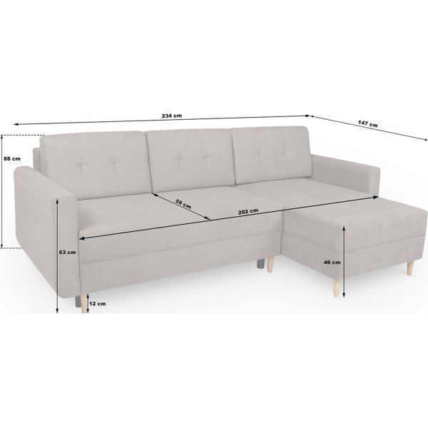 Schlafsofa Feliz - Grau