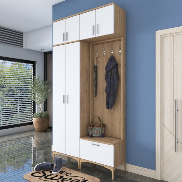 Esa Flurmbel 120 x 37,5 x 240 cm - Walnuss/Wei