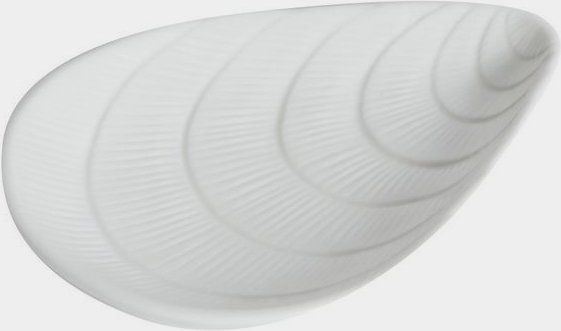Muschel-Servierplatte 12 cm - Wei