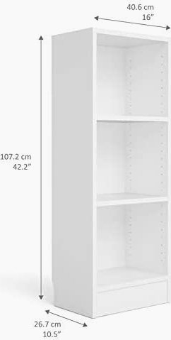 Einfaches niedriges Bcherregal - Wei