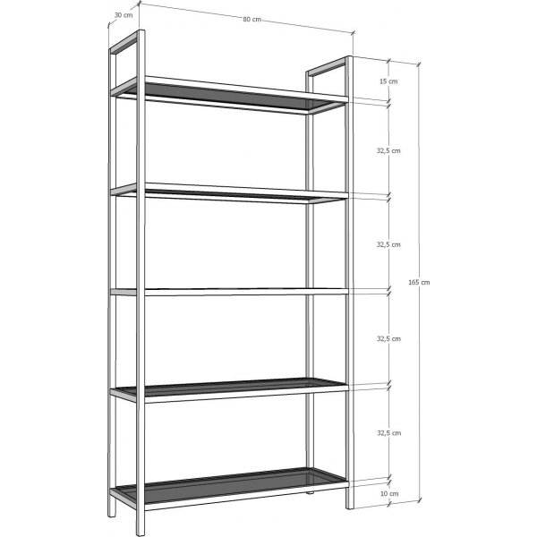 Komma-B�cherregal - Gold