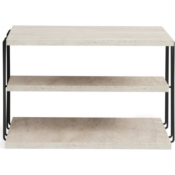 Lifon Beistelltisch - Schwarz/Marmor