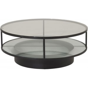 Kvsta Couchtisch 100 cm - Schwarz/Glas