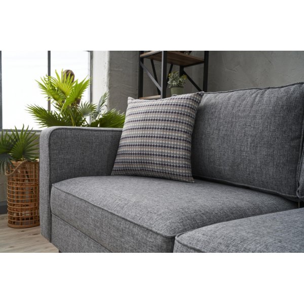 Kale 2-Sitzer-Sofa - Graues Leinen