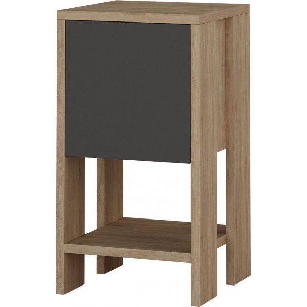 Ema Nachttisch - Eiche/anthrazit