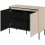 Trendschrank H83 cm - Beige/Schwarz