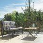 Lotus 2-Sitzer Outdoor-Sofa - Schwarz/Rauch