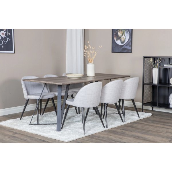 Esstisch 180x90 cm - Eiche/schwarz Esstisch 180x90 cm - Eiche/schwarz