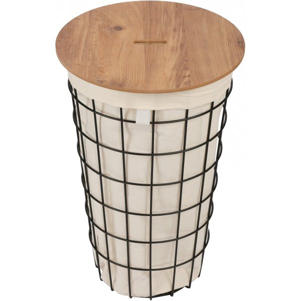 Hazel Wäschekorb - Eiche/Schwarz Hazel Wäschekorb - Eiche/Schwarz