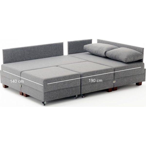Ecksofa Fly - Braun