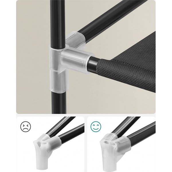 Kaspian Schuhregal 58 cm - Schwarz