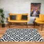 Intersect-Teppich 120 x 170 cm - Schwarz/Wei