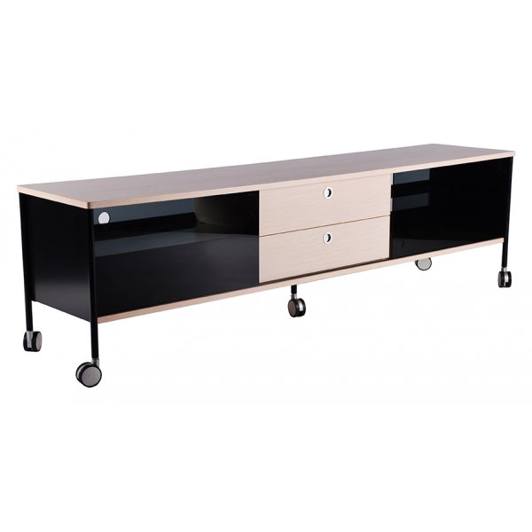 Fernsehbank Alessi - 180 cm (Eiche hell / schwarz)
