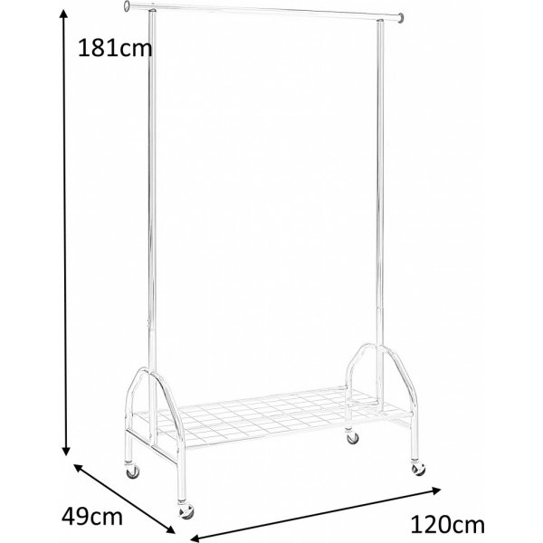 Lea Kleiderständer - Mit Schuhregal (auf Rollen) Lea Kleiderständer - Mit Schuhregal (auf Rollen)