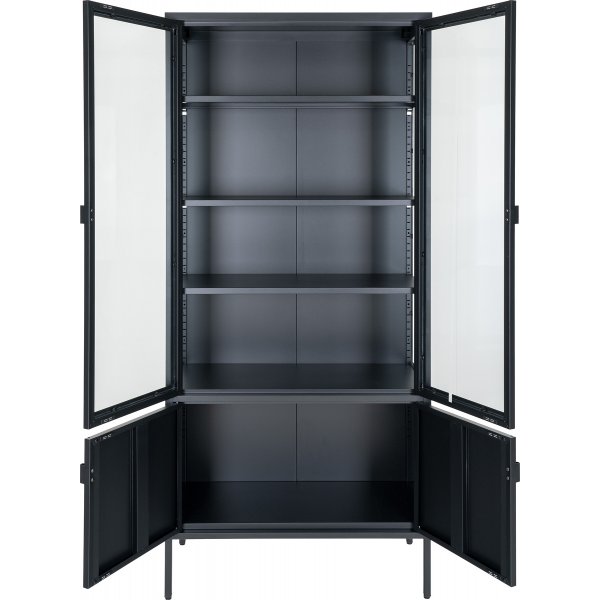 Brisbane Vitrine 80x35x180 cm - Schwarz