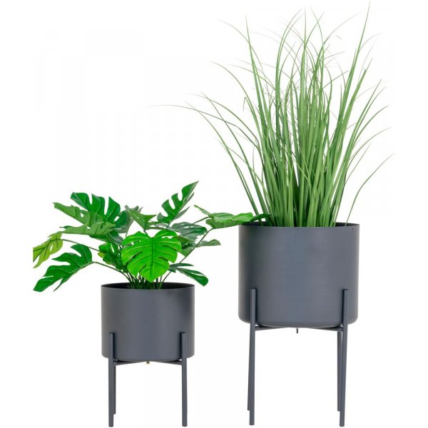 Pavia Blumenhalter - Grau - 2 Stk