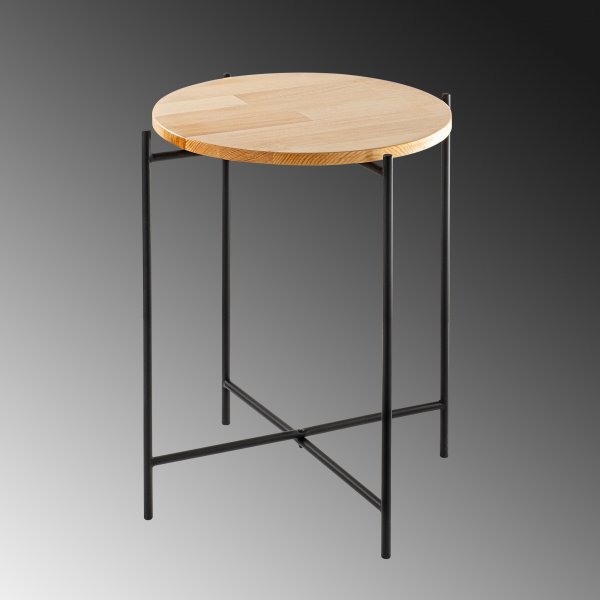 Vela 4 Beistelltische - Schwarz/Beige Vela 4 Beistelltische - Schwarz/Beige