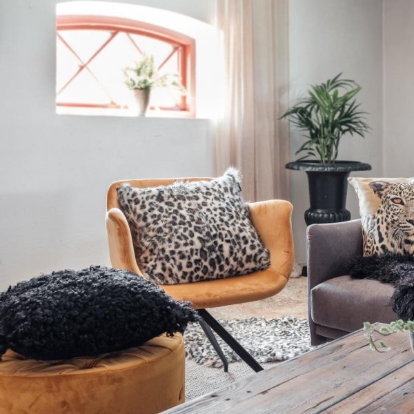 Kissenbezug aus Ebenholz, Schwarz - 40 x 40 cm