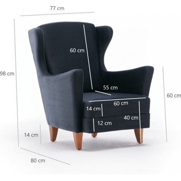 Sessel Lola - Anthrazit Sessel Lola - Anthrazit