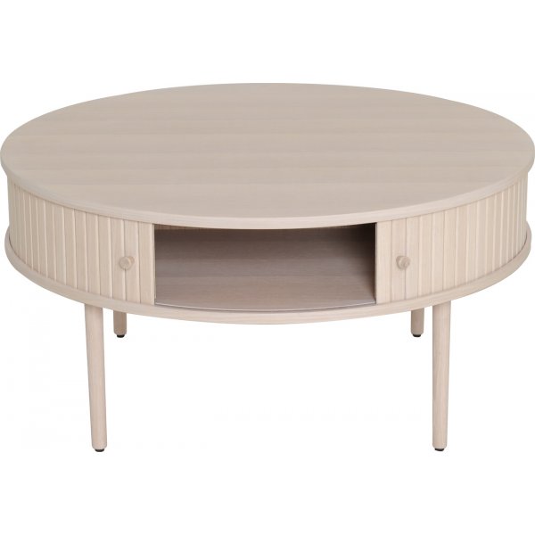 Slide Couchtisch 90 cm - Wei pigmentierte Eiche