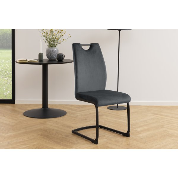 Esszimmerstuhl aus Wolle - Grau