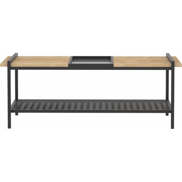 Mata Couchtisch 120 x 56 cm - Walnuss/Schwarz