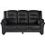 Lotas 3-Sitzer-Sofa aus schwarzem PU COPY