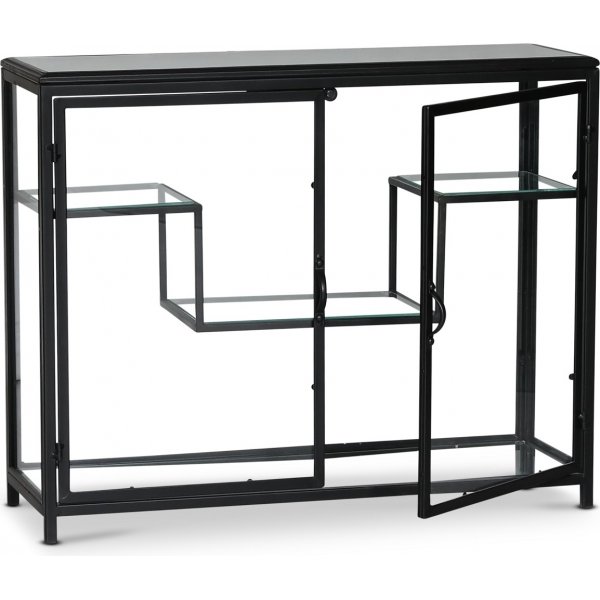Schrank Winchester - Schwarzes Metall / Glas