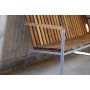 Alva Bank - Teak/galvanisiertes Metall