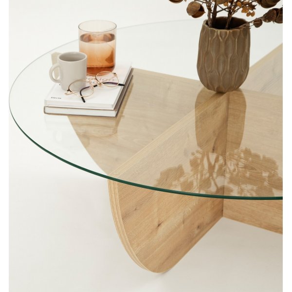 Lily Couchtisch 90 cm - Saphireiche