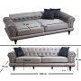 Polyanna 3-Sitzer-Sofa - Grau