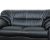 Dominic 2-Sitzer-Sofa aus schwarzem Kunstleder + Mbelpflegeset fr Textilien