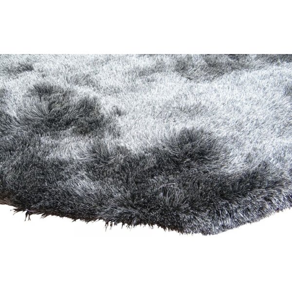 Knüpfteppich Elena - grauer Polyester Knüpfteppich Elena - grauer Polyester