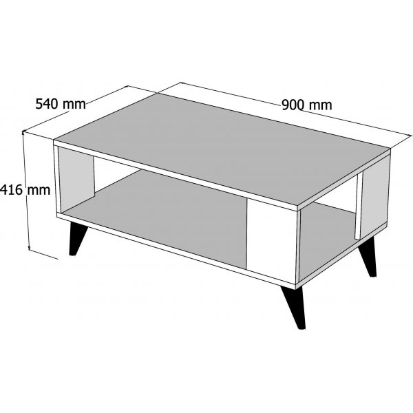 City Couchtisch 90 x 41,6 cm - Nussbaum/schwarzer Marmor City Couchtisch 90 x 41,6 cm - Nussbaum/schwarzer Marmor