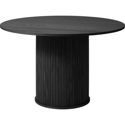Runder Mood-Tisch aus schwarz gebeizter Eiche - 120 cm