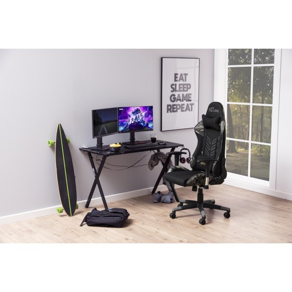 Alpha Gaming-Stuhl - Schwarz/Grau Alpha Gaming-Stuhl - Schwarz/Grau