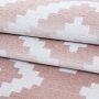 Intersect-Teppich - Rosa/Wei