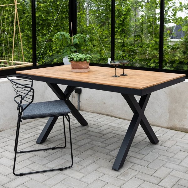 Garcia Esstisch 150 x 90 cm - Schwarz/Natur