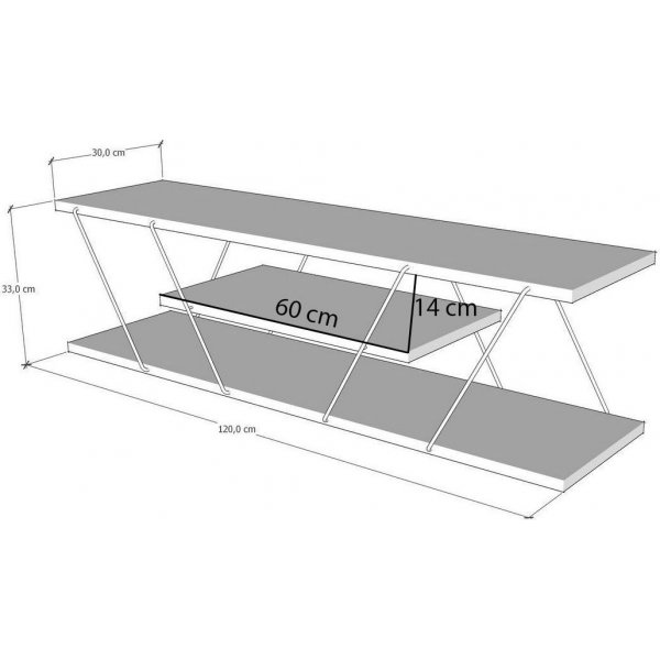 Canaz TV-Stnder - Wei/Schwarz