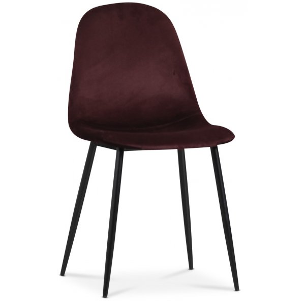 Sitz-Essgruppe, Esstisch mit 4 Carisma Samtstühlen - Schwarz/Bordeaux Sitz-Essgruppe, Esstisch mit 4 Carisma Samtstühlen - Schwarz/Bordeaux