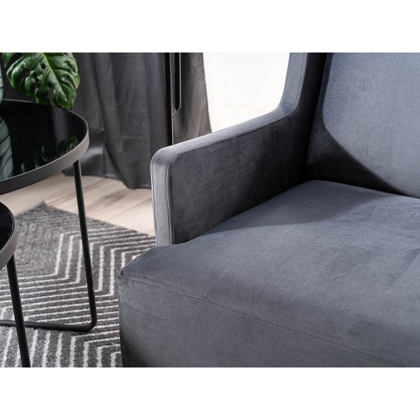 Gemma 2-Sitzer-Sofa - Grauer Samt