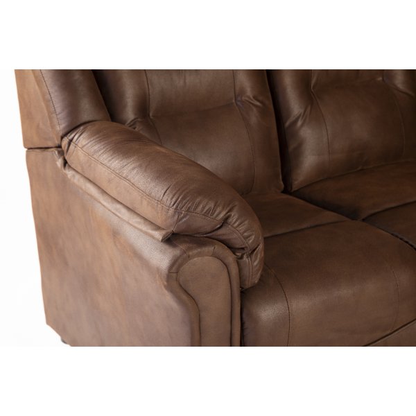 Vera 2-Sitzer-Sofa aus brauner Mikrofaser Vera 2-Sitzer-Sofa aus brauner Mikrofaser