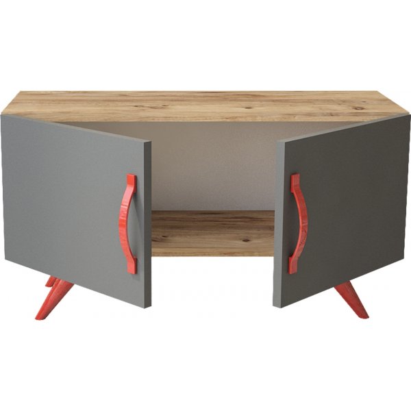 Eclair Flurmöbel - Pinie/Anthrazit/Rot Eclair Flurmöbel - Pinie/Anthrazit/Rot