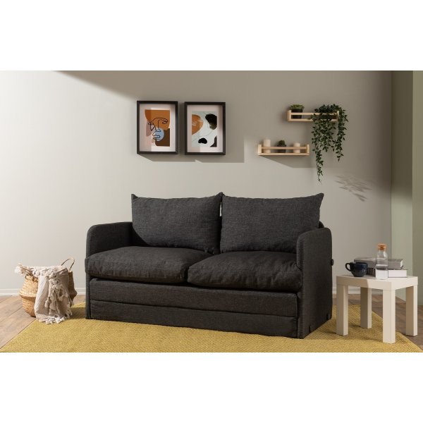 Saga 2-Sitzer-Schlafsofa XL - Dunkelgrau