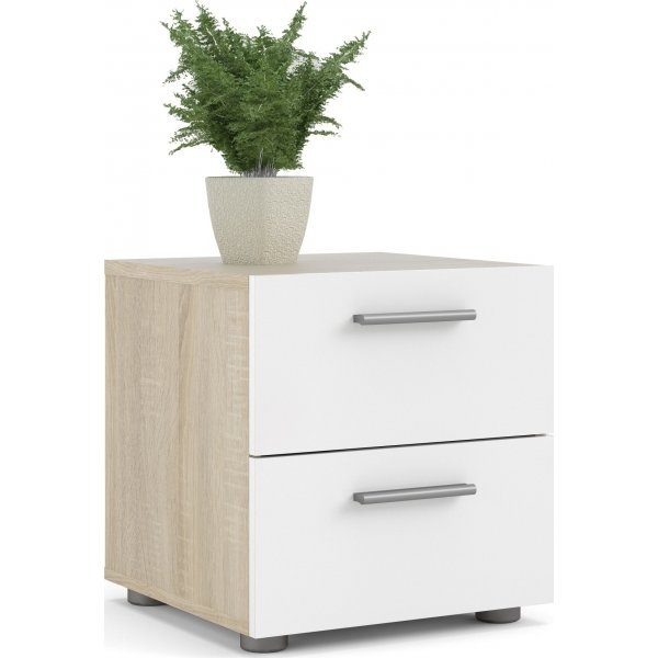 Pepe Nachttisch - Eiche/weiß Pepe Nachttisch - Eiche/weiß
