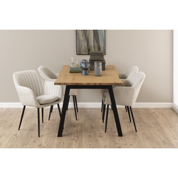 Emilia Sessel - Beige/Schwarz