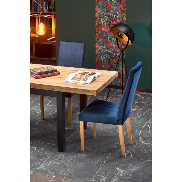 Callahan ausziehbarer Esstisch 80x140-220 cm - Schwarz / Buchenholz Callahan ausziehbarer Esstisch 80x140-220 cm - Schwarz / Buchenholz